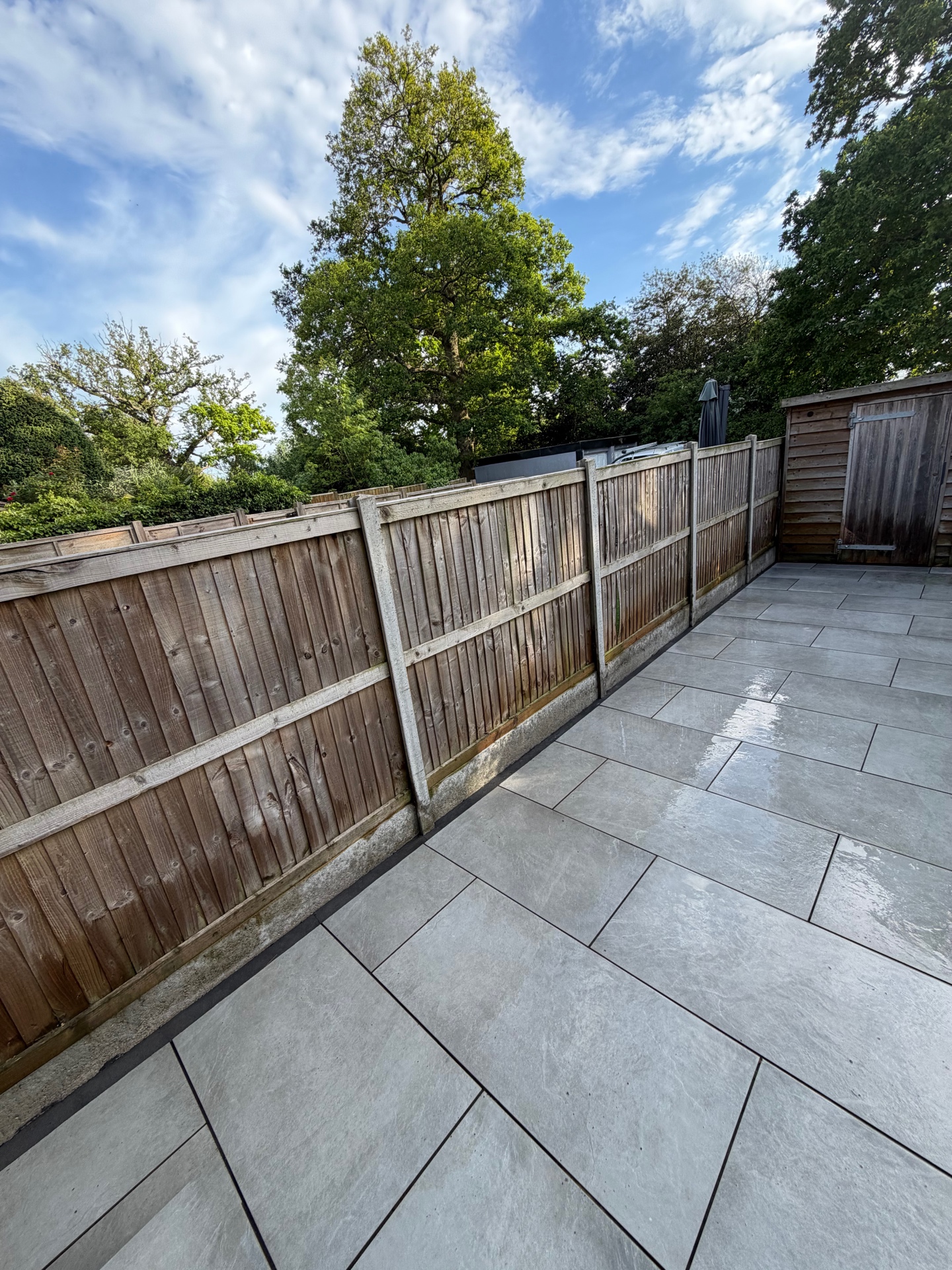 After — Porcelain Patio — Pressure Wash & Seal